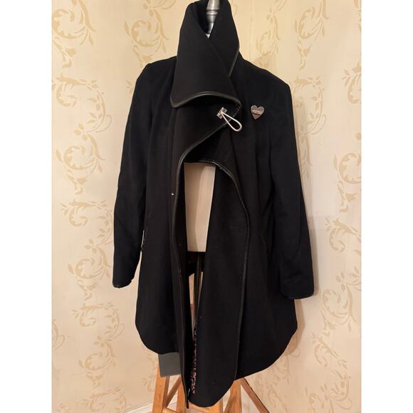 Betsy Johnson Wool Black Beautiful Swing Jacket Ladies 10 - Picture 3 of 4